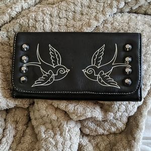 Love birds wallet with cheetah print